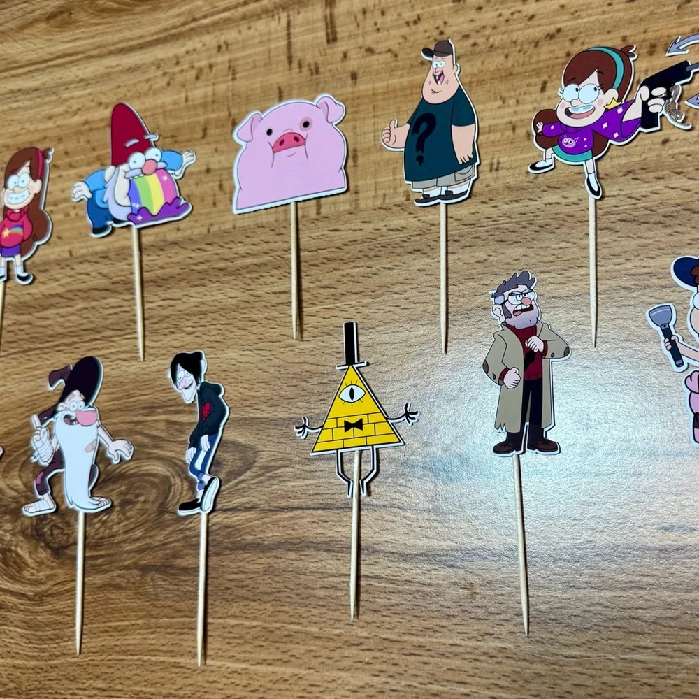 Gravity falls birthday cupcake toppers made